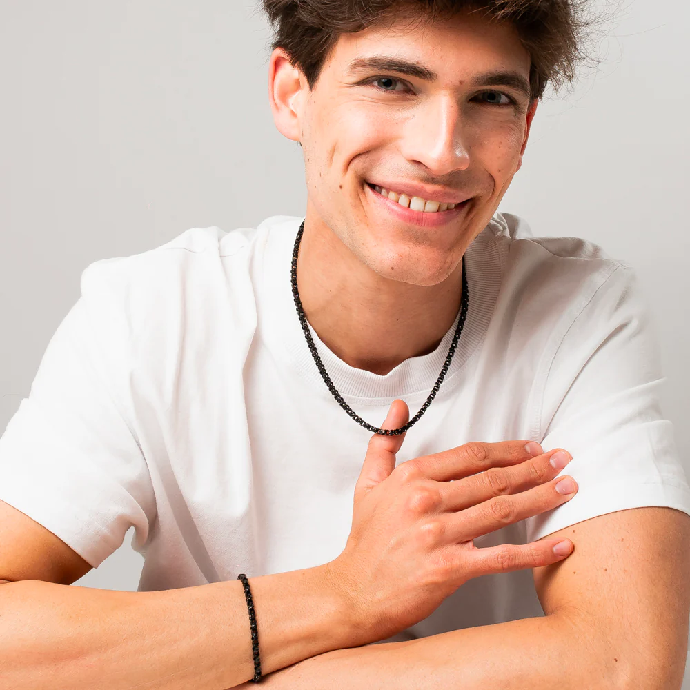 COLLANA UOMO IN ACCIAIO IP NERO - Image 4