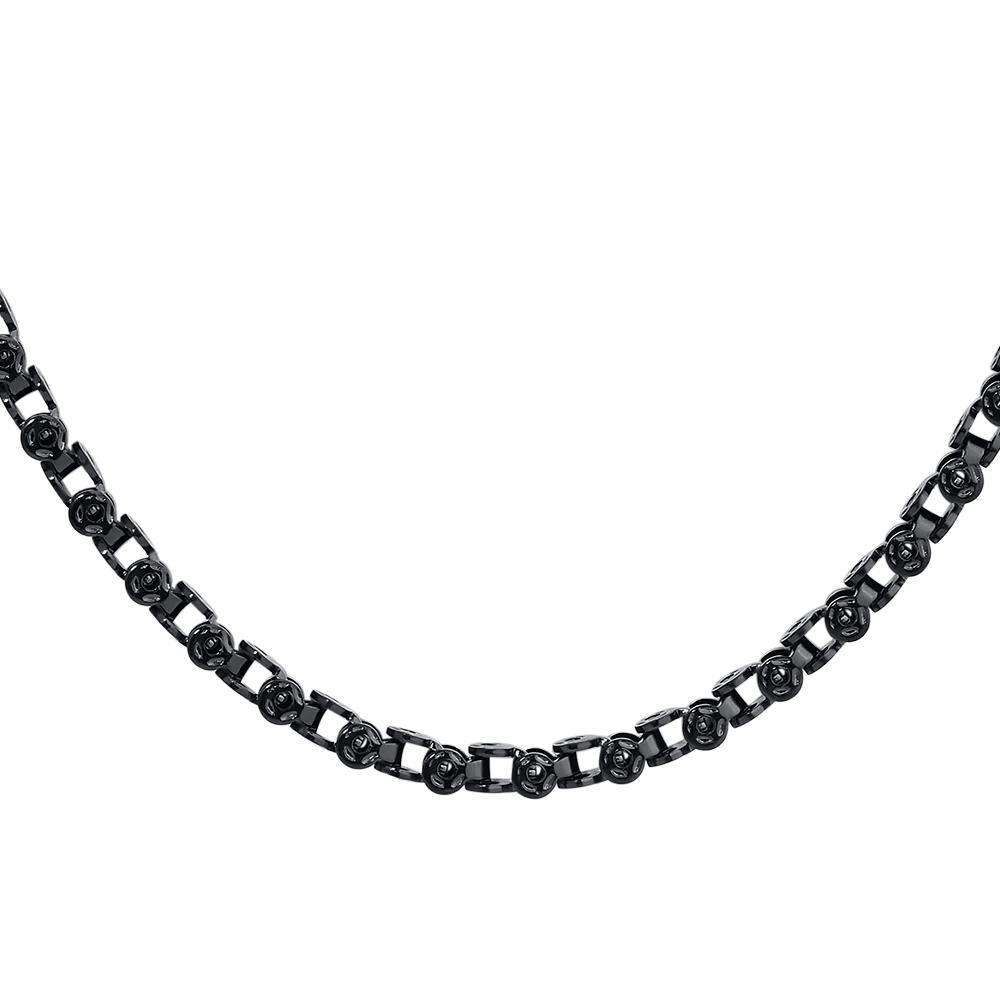 COLLANA UOMO IN ACCIAIO IP NERO - Image 5