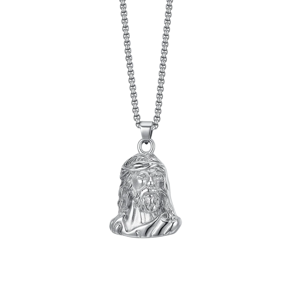 COLLANA UOMO IN ACCIAIO VOLTO SANTO
