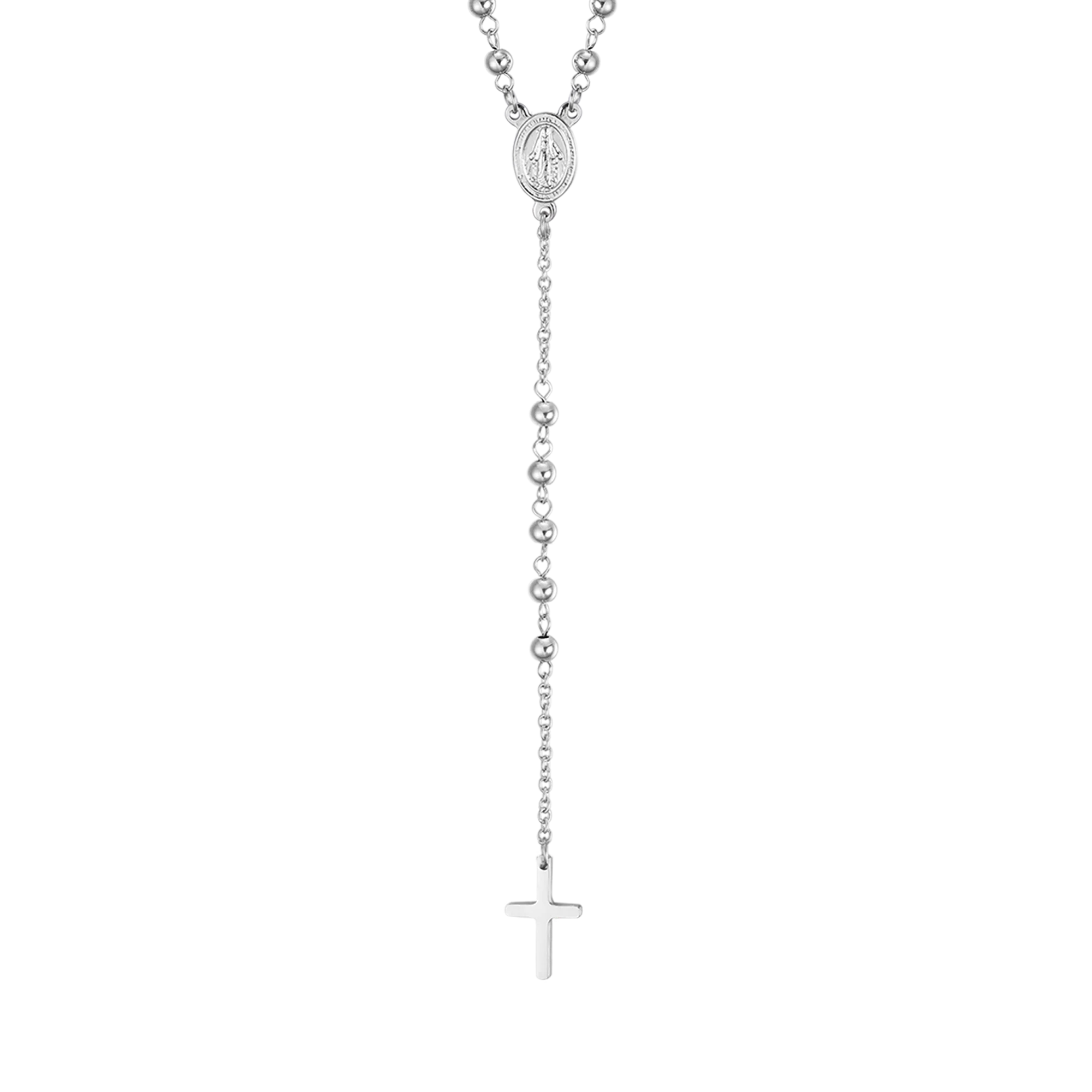 COLLANA UOMO ROSARIO IN ACCIAIO - Image 5