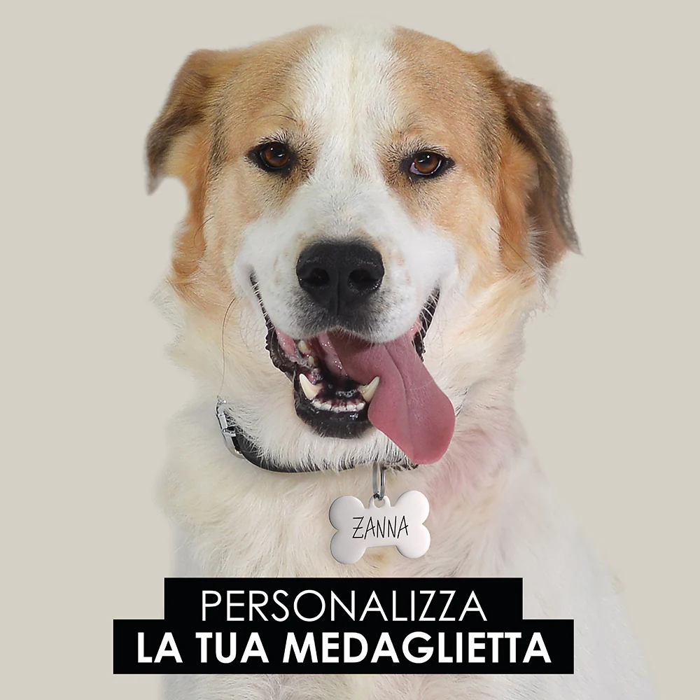 MEDAGLIETTA PERSONALIZZABILE CANE E GATTO OSSO - Image 16