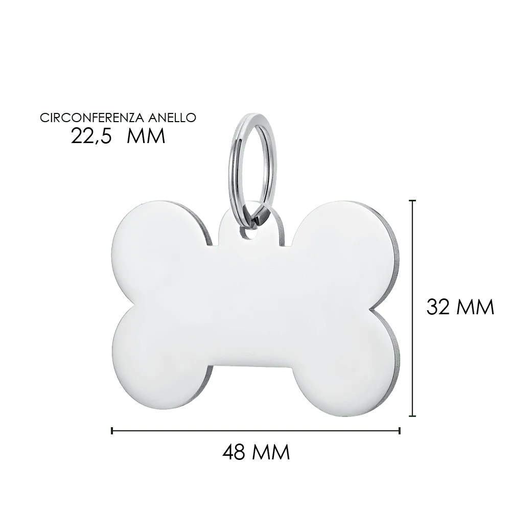 MEDAGLIETTA PERSONALIZZABILE CANE E GATTO OSSO - Image 17