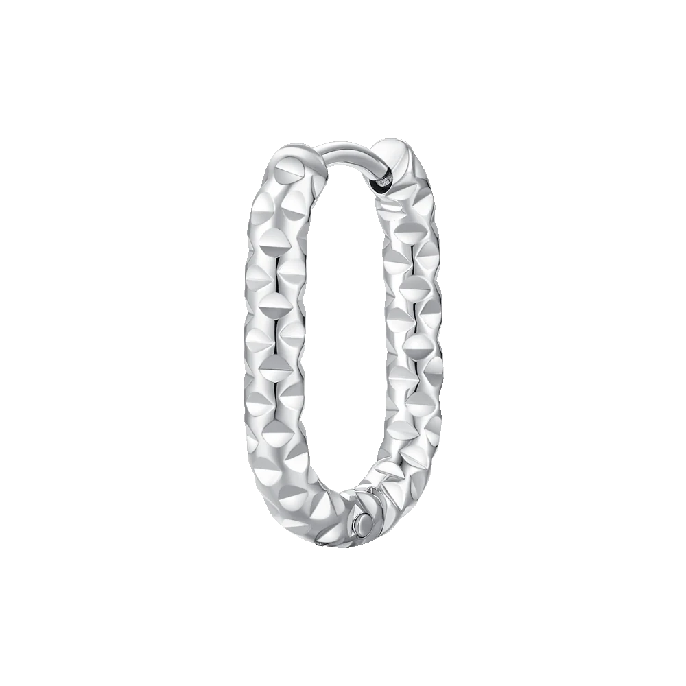 MONO ORECCHINO DONNA IN ACCIAIO CON FINITURA DIAMANTATA