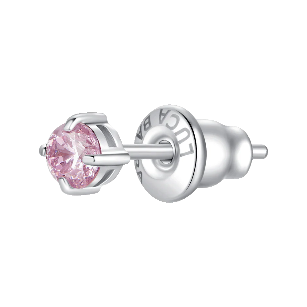 MONO ORECCHINO DONNA IN ACCIAIO CON ZIRCONE ROS