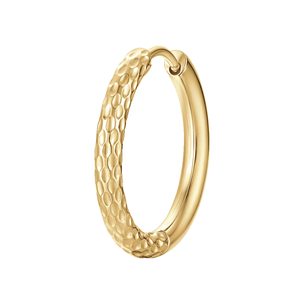 MONO ORECCHINO DONNA IN ACCIAIO IP GOLD CON FINITURA DIAMANTATA