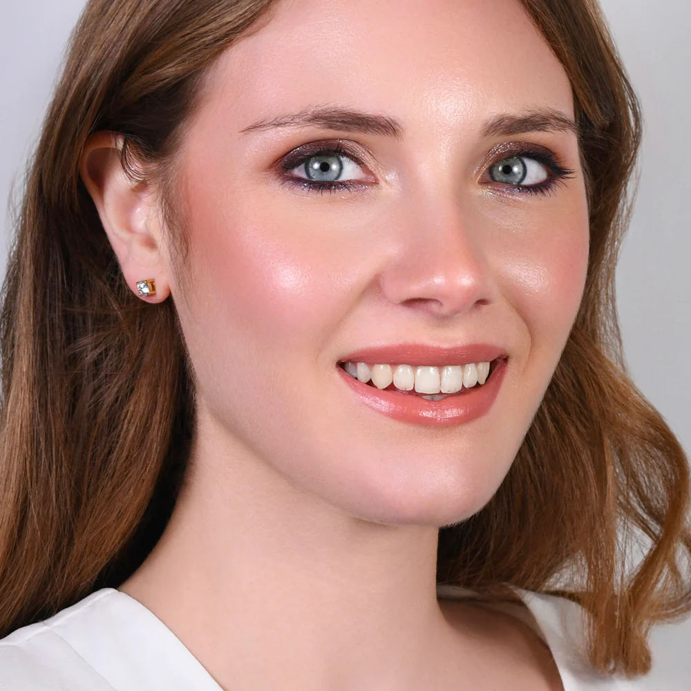MONO ORECCHINO DONNA IN ACCIAIO IP GOLD CON ZIRCONE BIANCO - Image 3