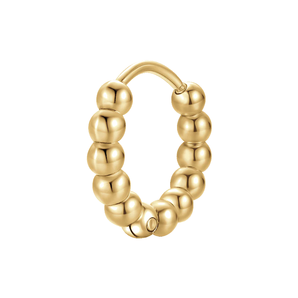 MONO ORECCHINO DONNA IN ACCIAIO IP GOLD MOTIVO A SFERE