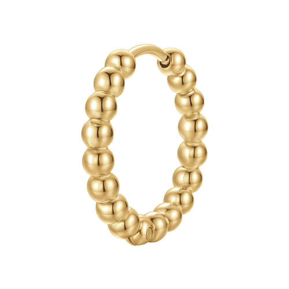 MONO ORECCHINO DONNA IN ACCIAIO IP GOLD MOTIVO A SFERE