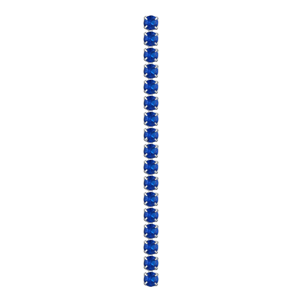 MONO ORECCHINO TENNIS DONNA IN ACCIAIO CON ZIRCONI BLU