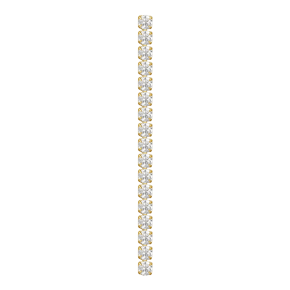 MONO ORECCHINO TENNIS DONNA IN ACCIAIO IP GOLD CON ZIRCONI BIANCHI