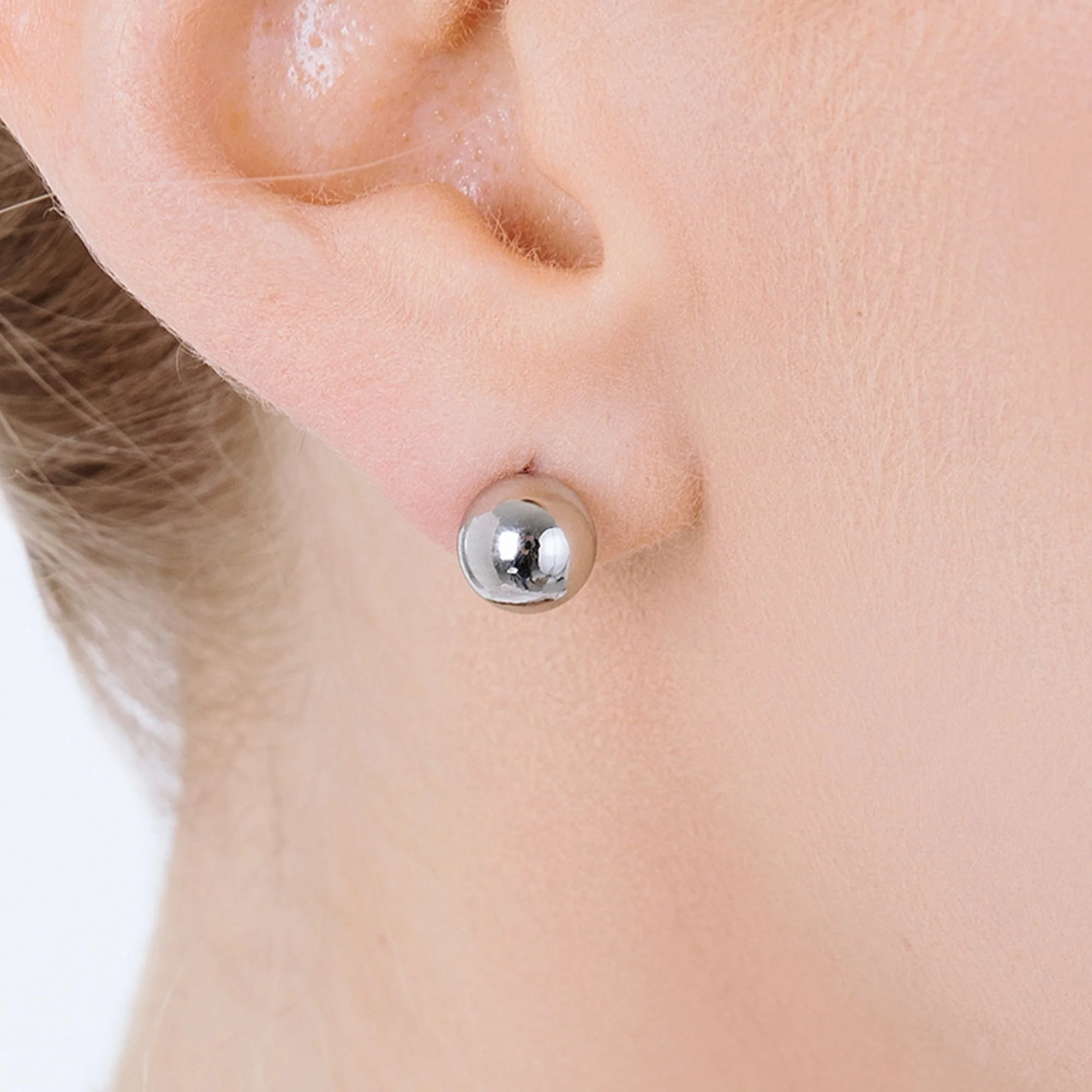 ORECCHINI DONNA IN ACCIAIO CON SFERA - Image 12