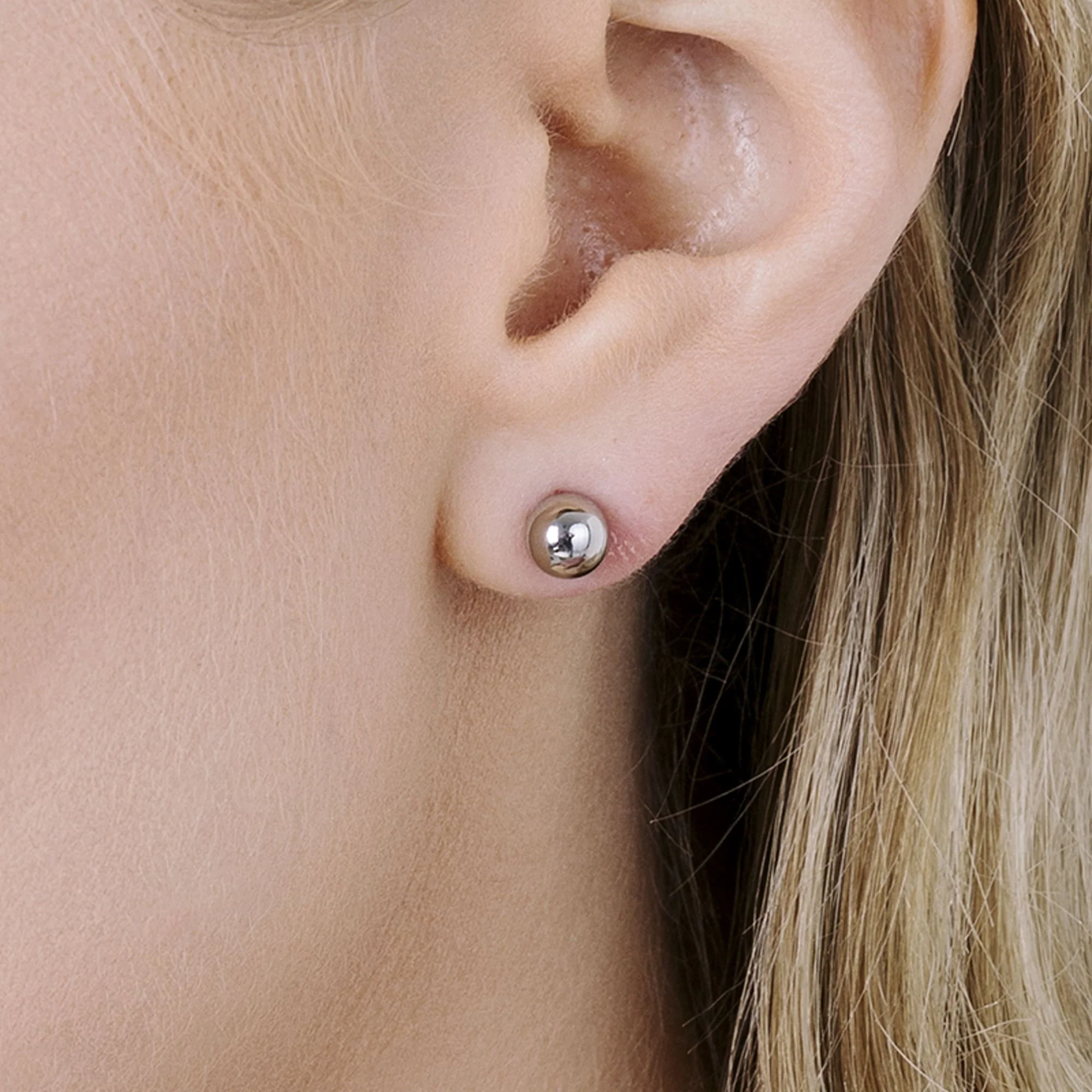 ORECCHINI DONNA IN ACCIAIO CON SFERA - Image 8