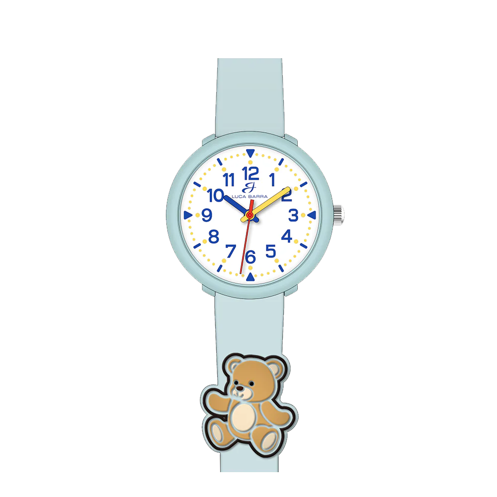 OROLOGIO BAMBINA ACQUAMARINA CON ORSETTO
