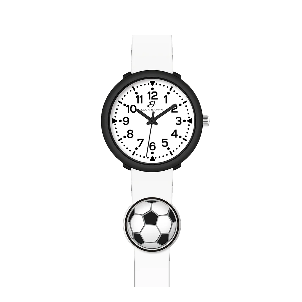 OROLOGIO BAMBINO BIANCO CON PALLONE