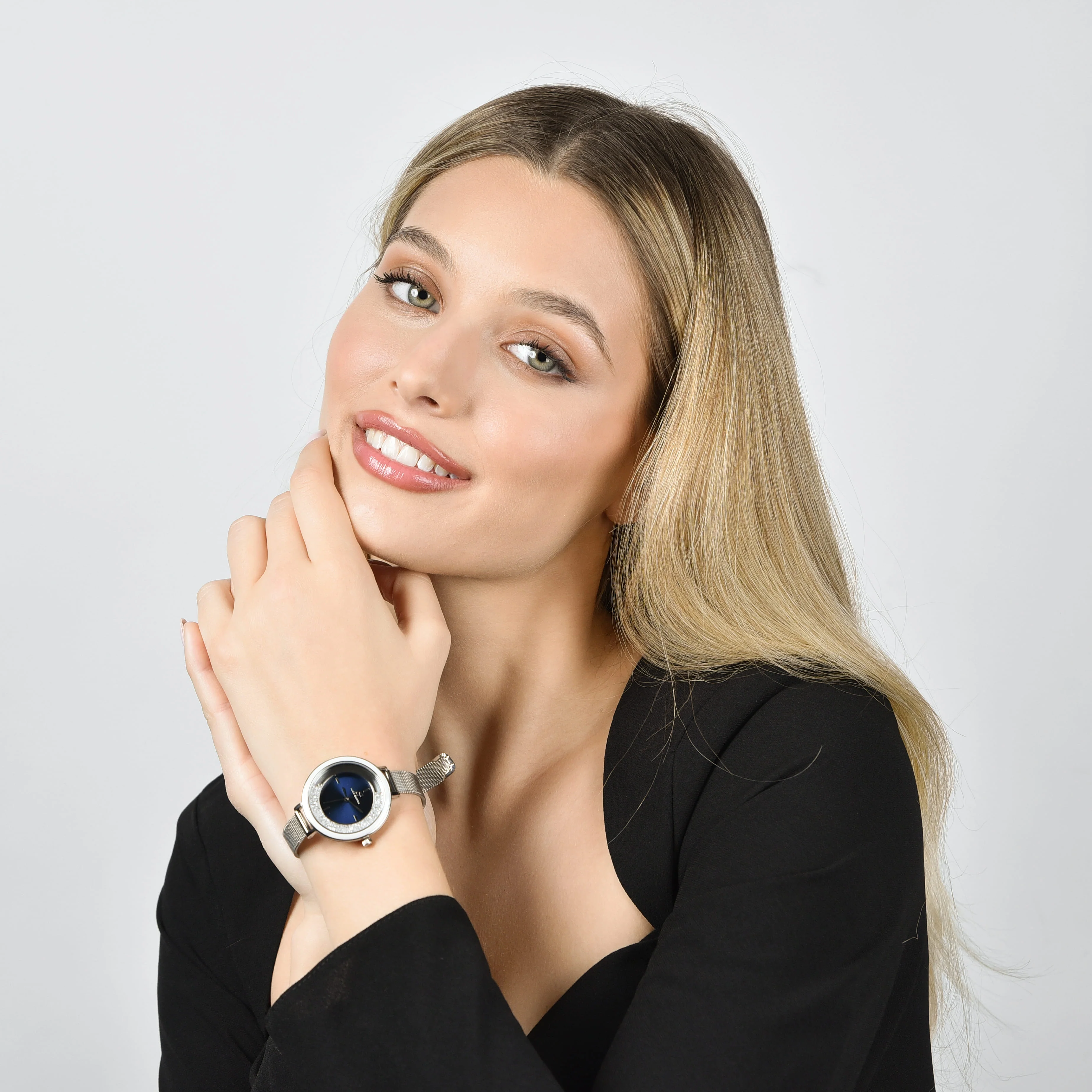 OROLOGIO DONNA CON CASSA IN ACCIAIO GHIERA IN CERAMICA BIANCA - Image 3