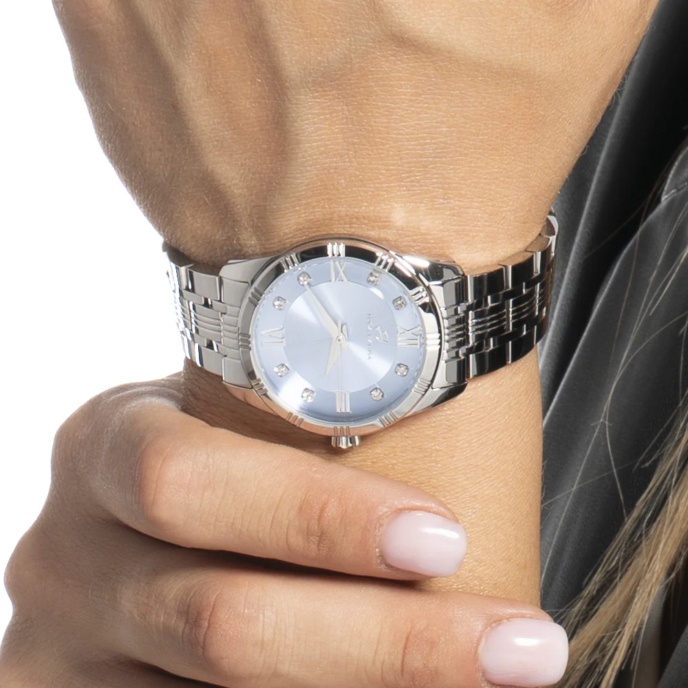 OROLOGIO DONNA IN ACCIAIO CON QUADRANTE AZZURRO - Image 2