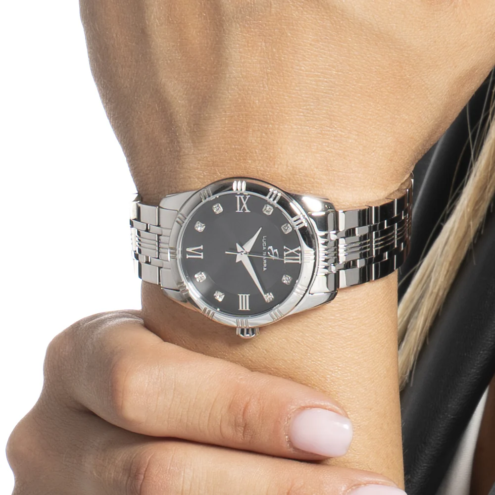 OROLOGIO DONNA IN ACCIAIO CON QUADRANTE NERO - Image 2