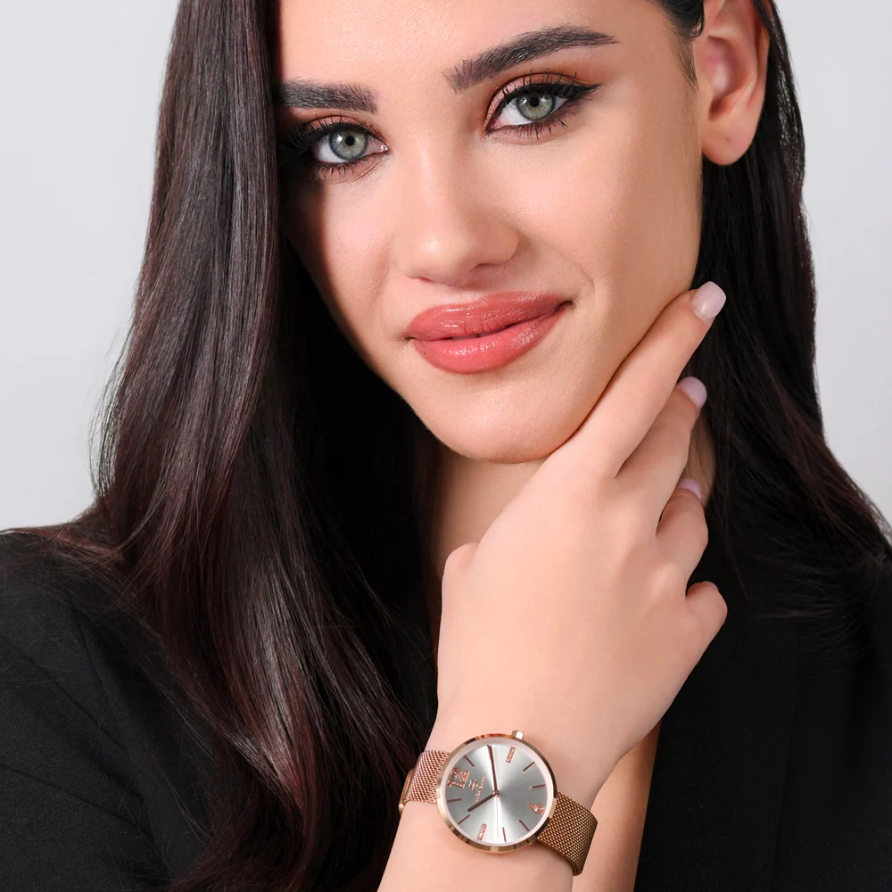 OROLOGIO DONNA IN ACCIAIO MAGLIA MILANO IP ROSE GOLD - Image 3