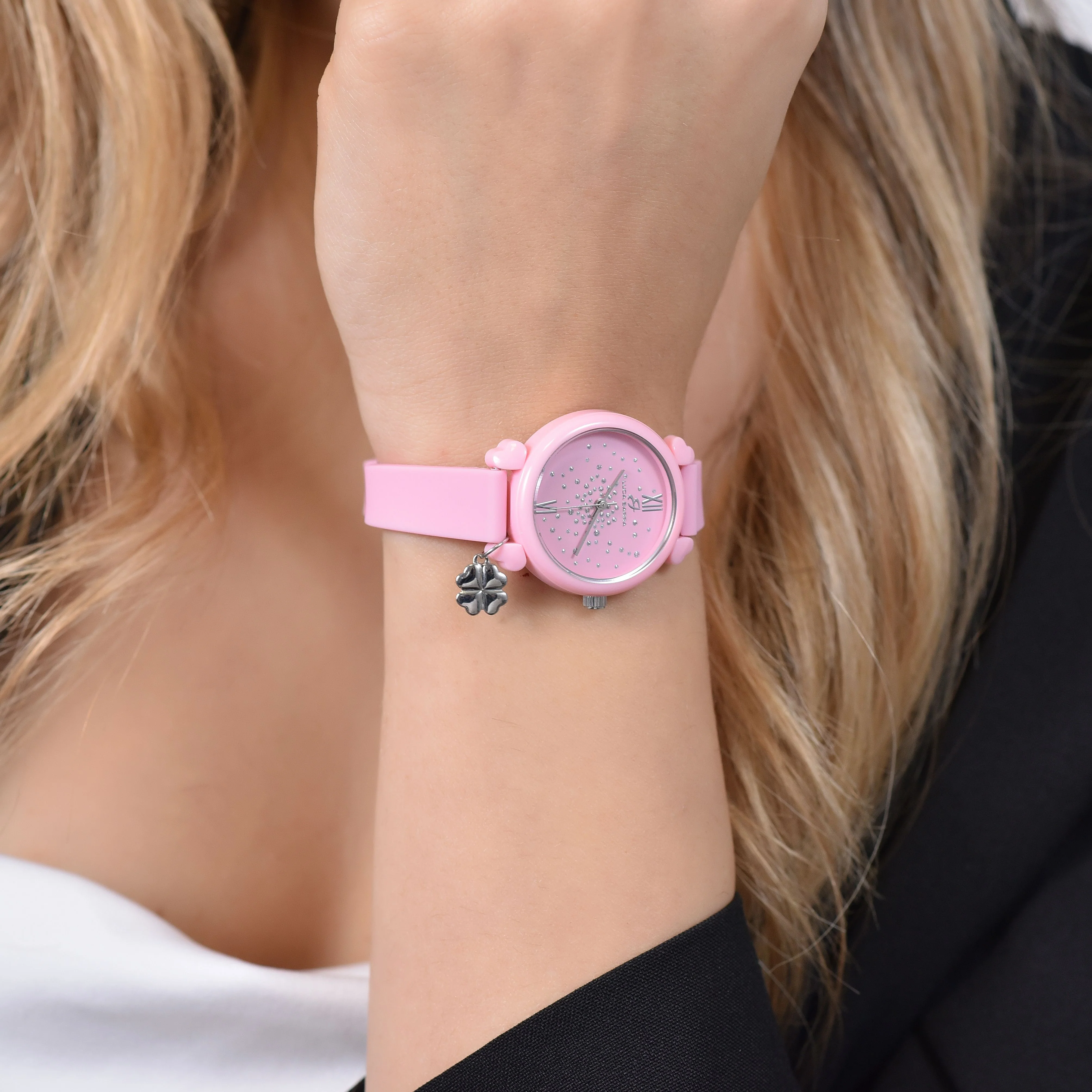 OROLOGIO DONNA IN SILICONE LILLA E CRISTALLI BIANCHI - Image 2