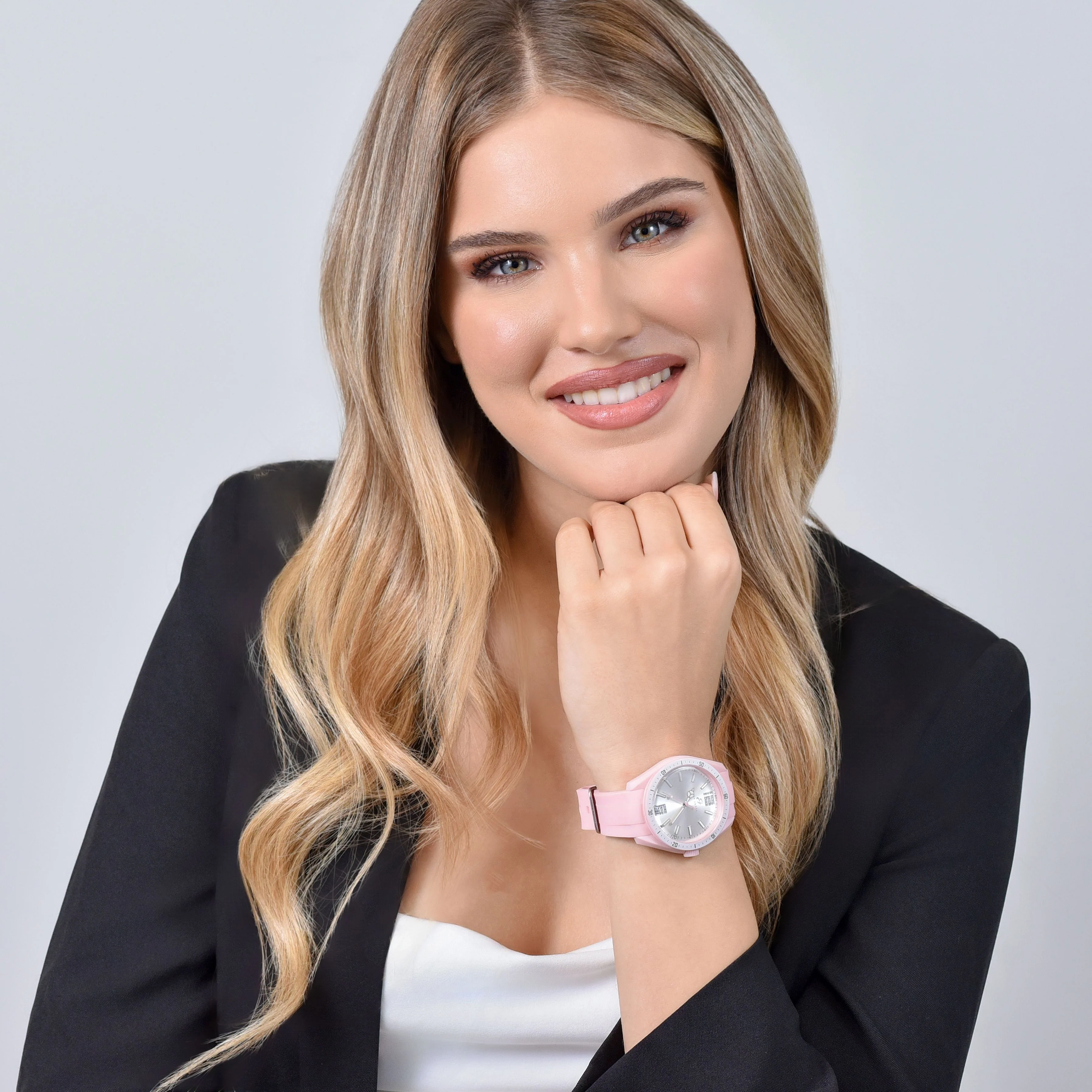 OROLOGIO DONNA IN SILICONE ROSA E BIANCO - Image 3