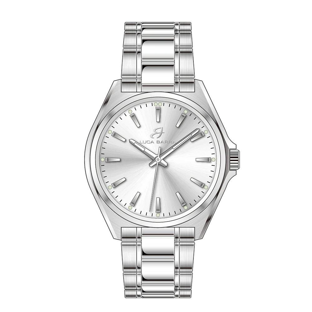 OROLOGIO UOMO IN ACCIAIO CON QUADRANTE BIANCO