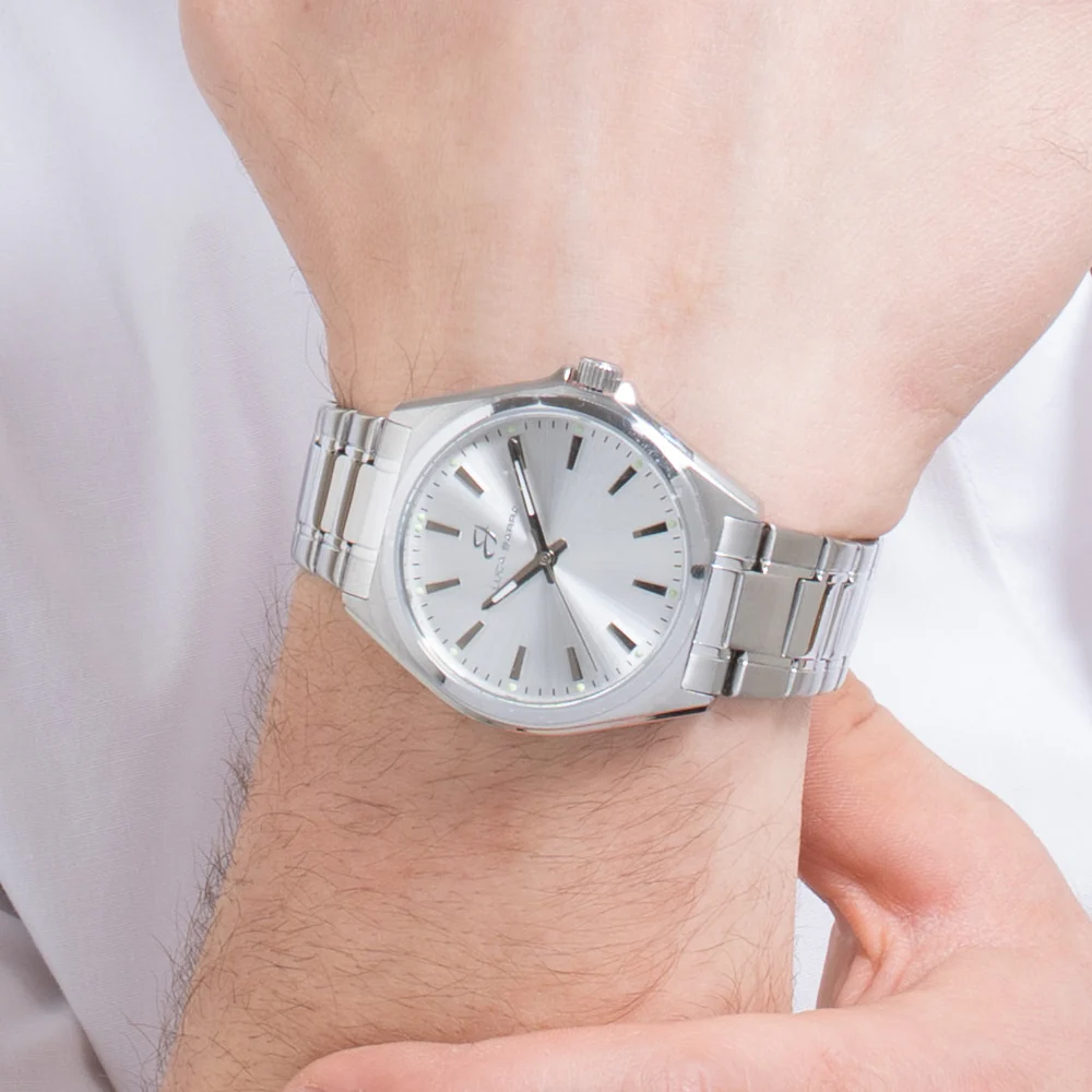 OROLOGIO UOMO IN ACCIAIO CON QUADRANTE BIANCO - Image 2