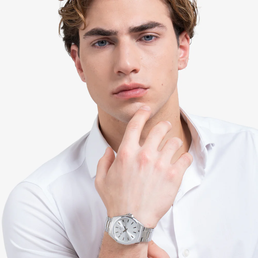 OROLOGIO UOMO IN ACCIAIO CON QUADRANTE BIANCO - Image 3