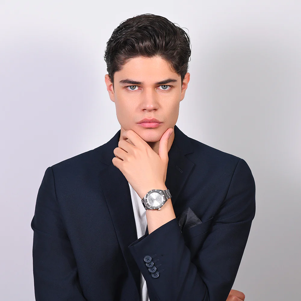 OROLOGIO UOMO IN ACCIAIO QUADRANTE BIANCO - Image 3
