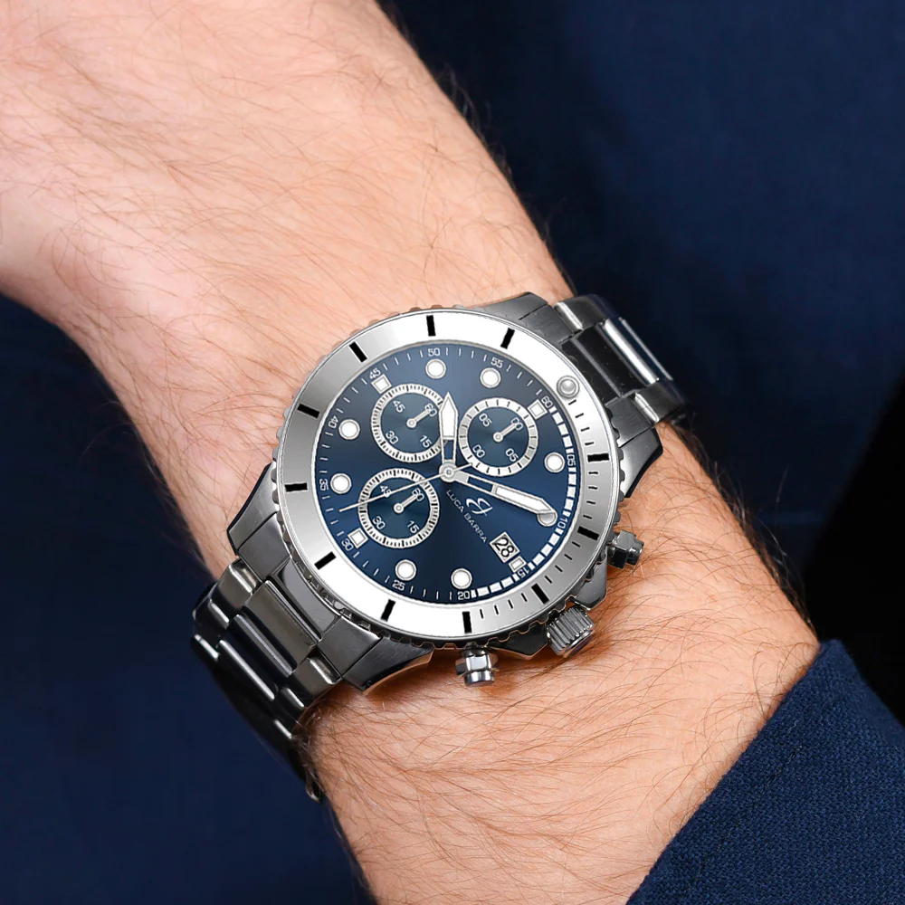 OROLOGIO UOMO IN ACCIAIO QUADRANTE BLU - Image 2