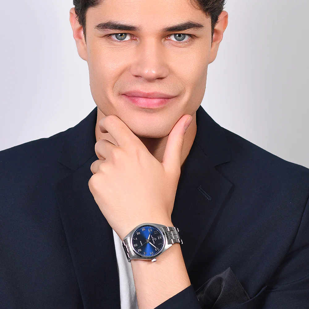 OROLOGIO UOMO IN ACCIAIO QUADRANTE BLU - Image 3