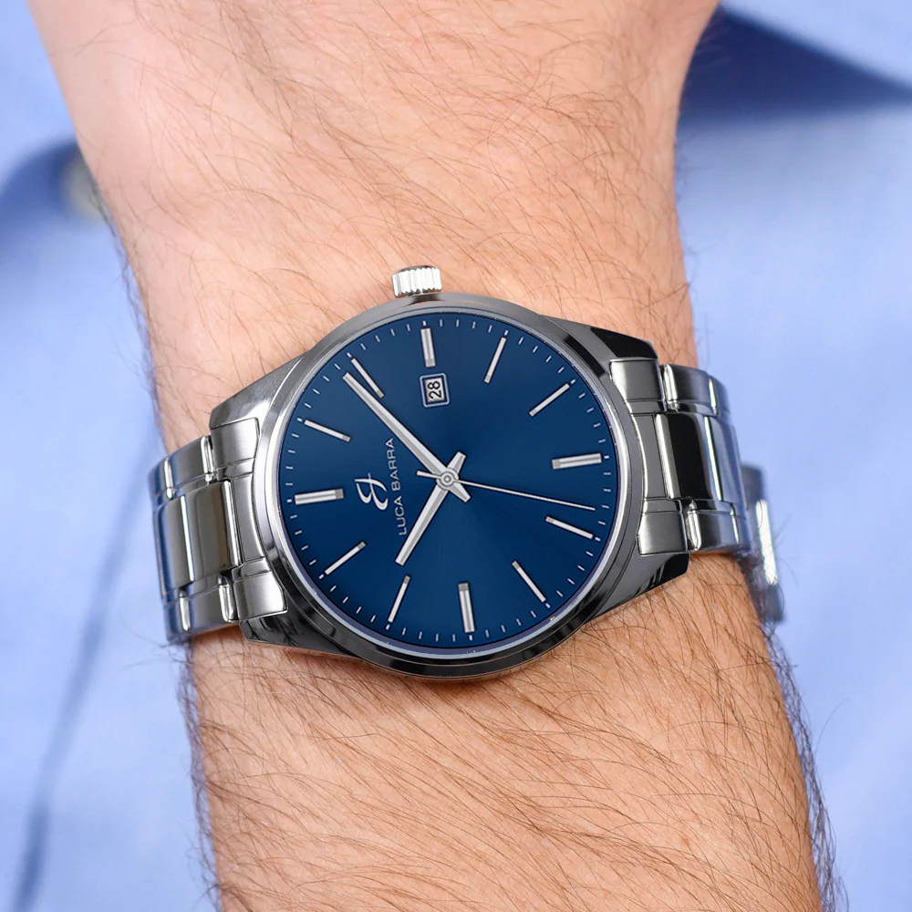 OROLOGIO UOMO IN ACCIAIO QUADRANTE BLU - Image 2