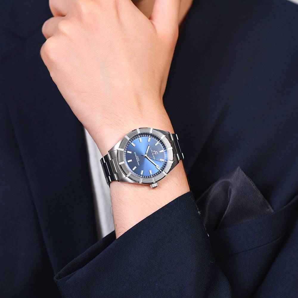 OROLOGIO UOMO IN ACCIAIO QUADRANTE BLU - Image 2
