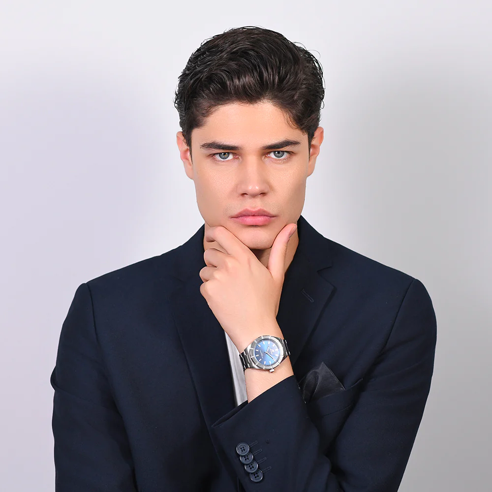 OROLOGIO UOMO IN ACCIAIO QUADRANTE BLU - Image 3