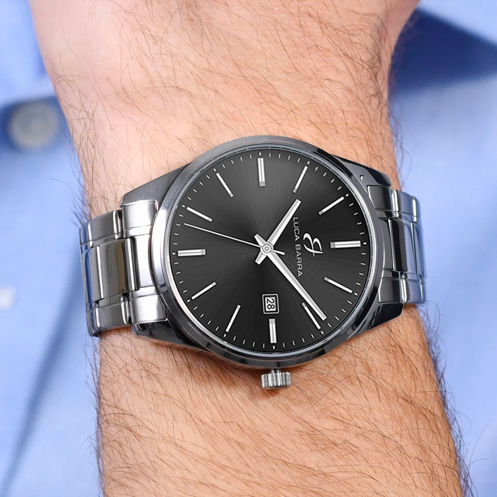 OROLOGIO UOMO IN ACCIAIO QUADRANTE NERO - Image 2