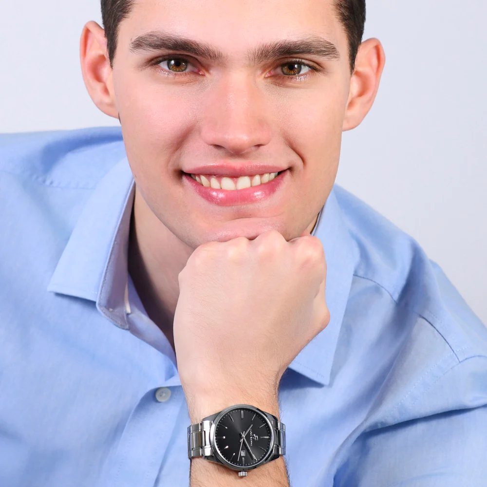 OROLOGIO UOMO IN ACCIAIO QUADRANTE NERO - Image 3