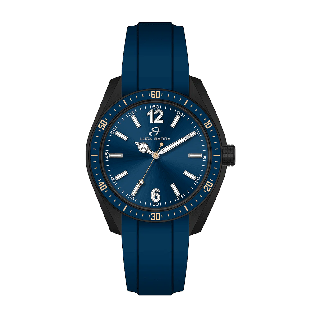 OROLOGIO UOMO IN SILICONE BLU