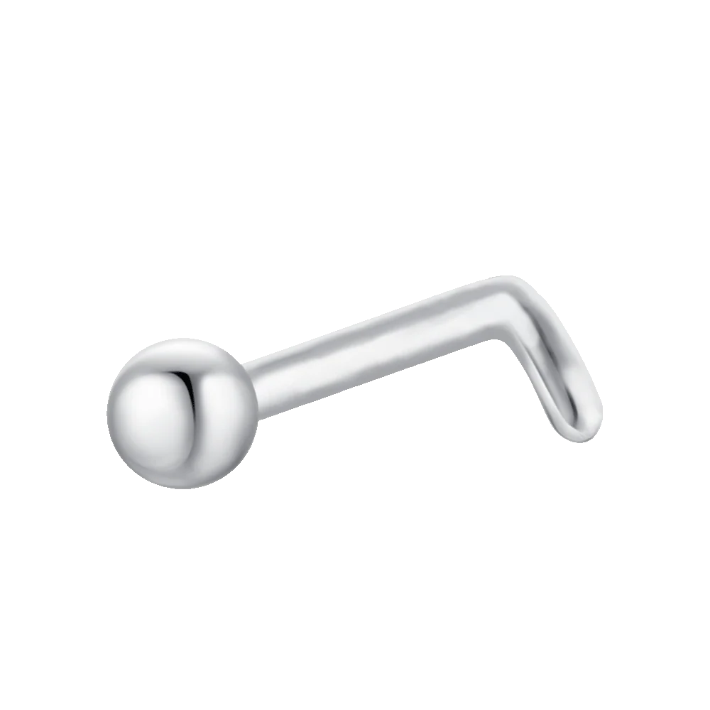 PIERCING NASO DONNA IN ACCIAIO CON SFERA IN ACCIAIO