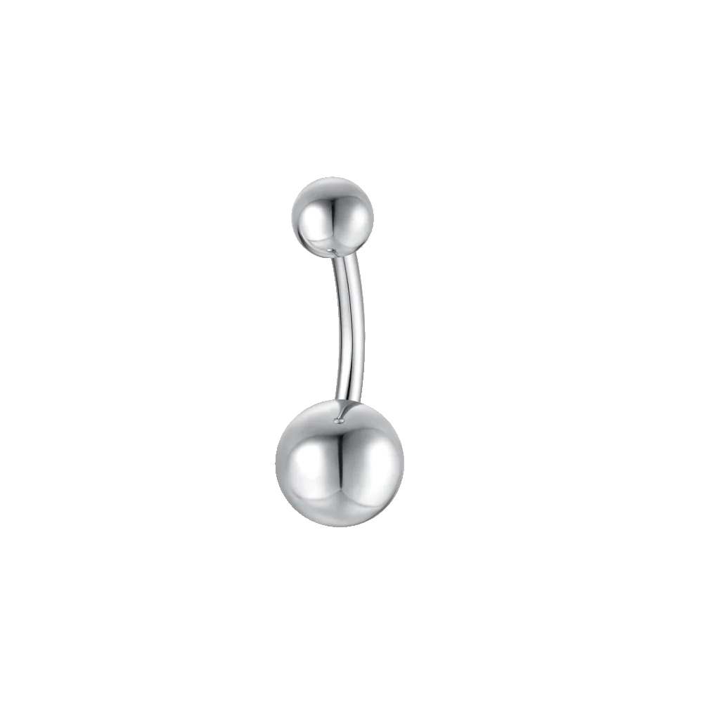PIERCING OMBELICO DONNA IN ACCIAIO CON SFERE IN ACCIAIO